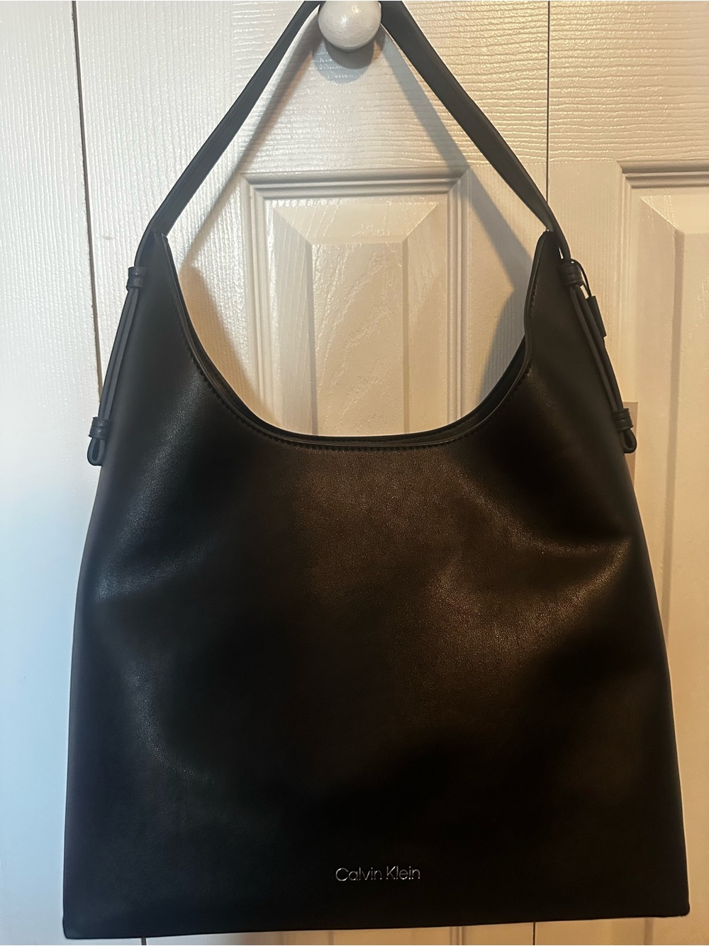 Calvin Klein Black Leather Shoulder Bag